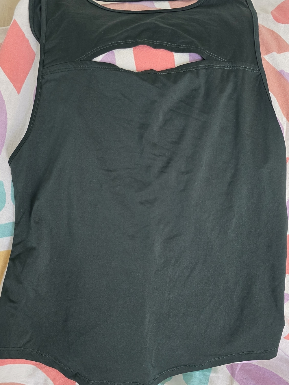 BuffBunny Dark Green Cutout Tank Top